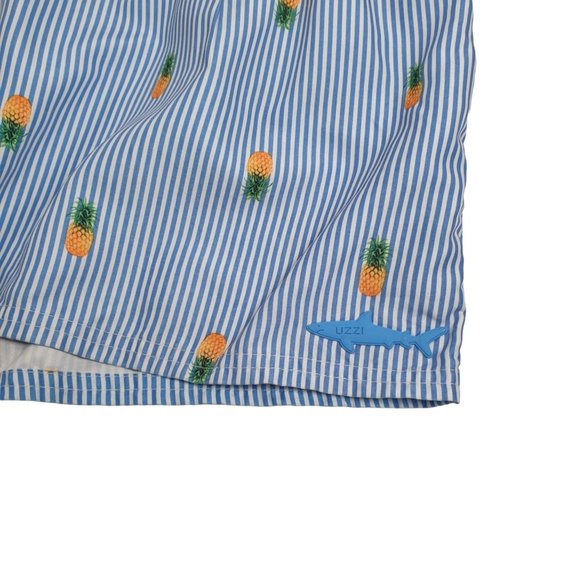 Uzzi Men Swim Trunks Drawstring 2XL Waist 30 Inch Pineapple Pool Party Vacation - Picture 2 of 7